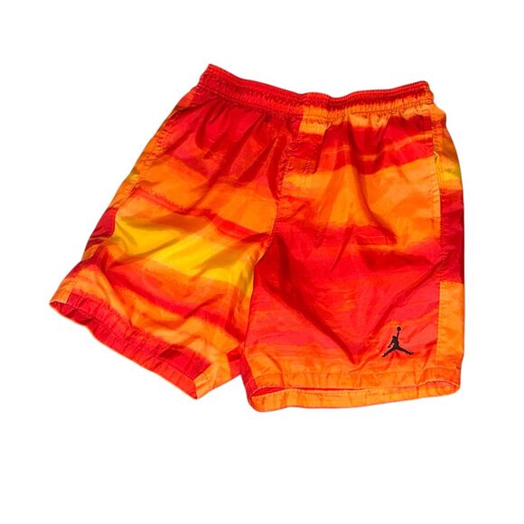 Jordan Vintage Rare Retro AJ1 Legacy Club Woven Shorts Nylon Orange Large - Picture 4 of 10